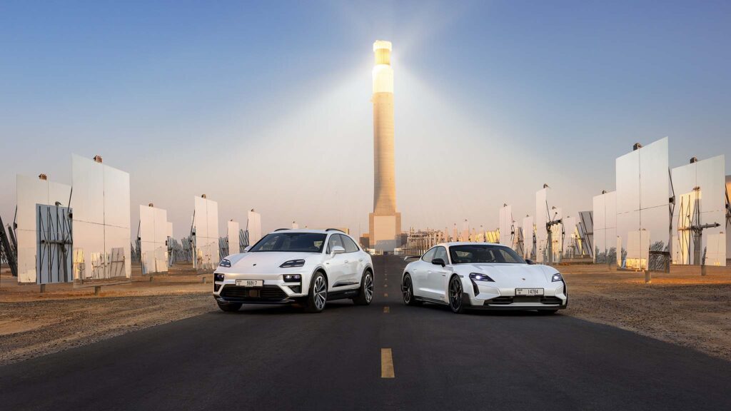 David Guetta and Porsche collaborate for a spectacular music and speed event at the Mohammed bin Rashid Al Maktoum Solar Park.